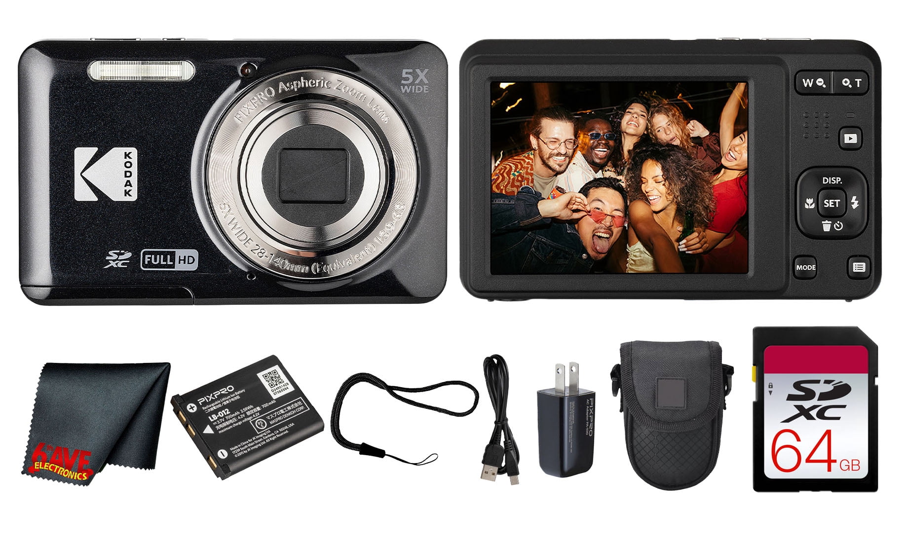 Kodak PIXPRO FZ55 Point and Shoot Camera, 16MP, 5x Optical Zoom
