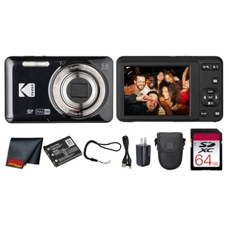 Kodak PIXPRO FZ55 Digital Camera (Black) (FZ55BK) + 128GB Card +