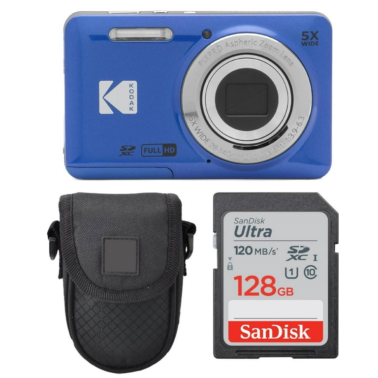 Kodak PIXPRO FZ55 Digital Camera (Blue) + Accessories 