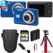 Kodak PIXPRO FZ55 Digital Camera Blue + Spider Tripod + 64GB