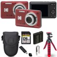thumbnail image 1 of Kodak PIXPRO FZ55 Digital Camera (Red)+ Spider Tripod + Case - 128GB Kit, 1 of 6