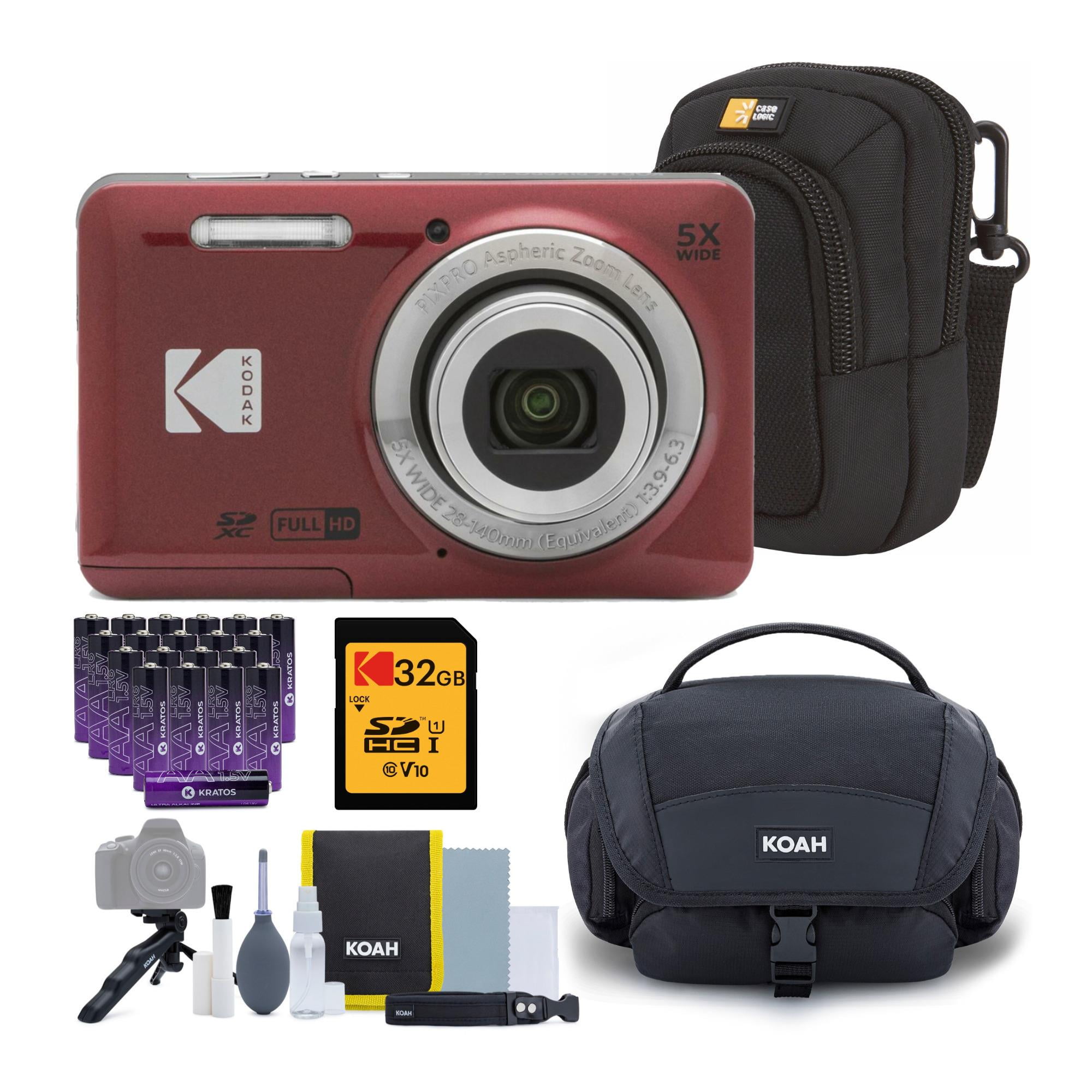 Kodak PIXPRO FZ55 Friendly Zoom Digital Camera (Red) with
