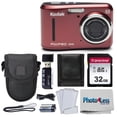 thumbnail image 1 of Kodak PIXPRO Friendly Zoom FZ43 16 MP Digital Camera (Red) + Great Accessories, 1 of 4