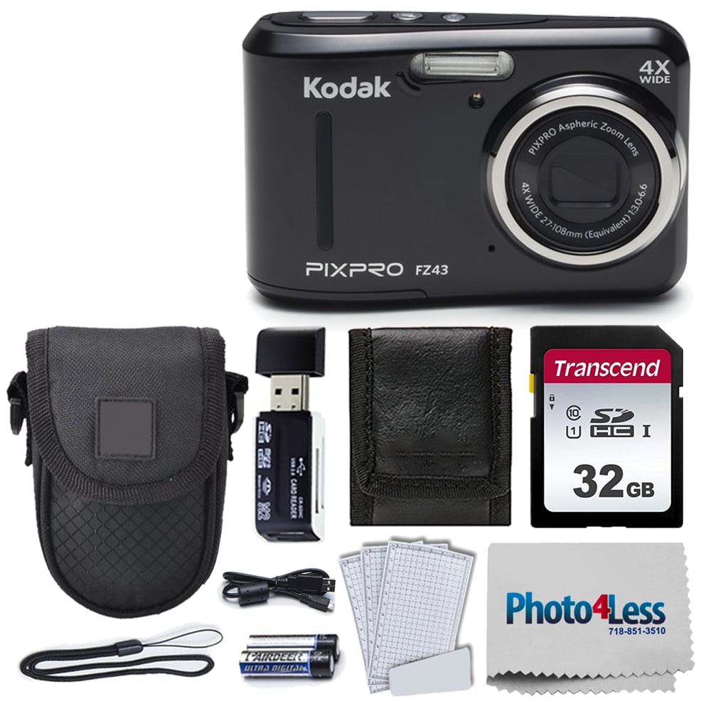 Kodak PIXPRO FZ43 16MP Digital Camera (Black) + Accessories