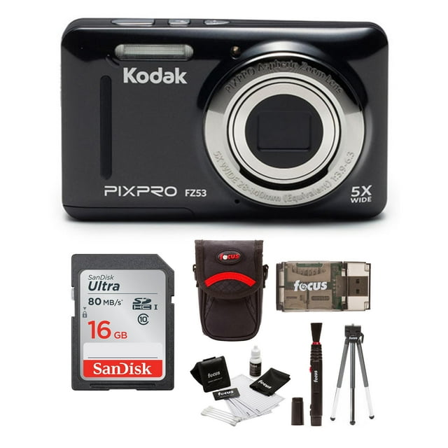 Kodak PIXPRO Friendly Zoom FZ53 with 32GB SDXC Memory Card and Camera