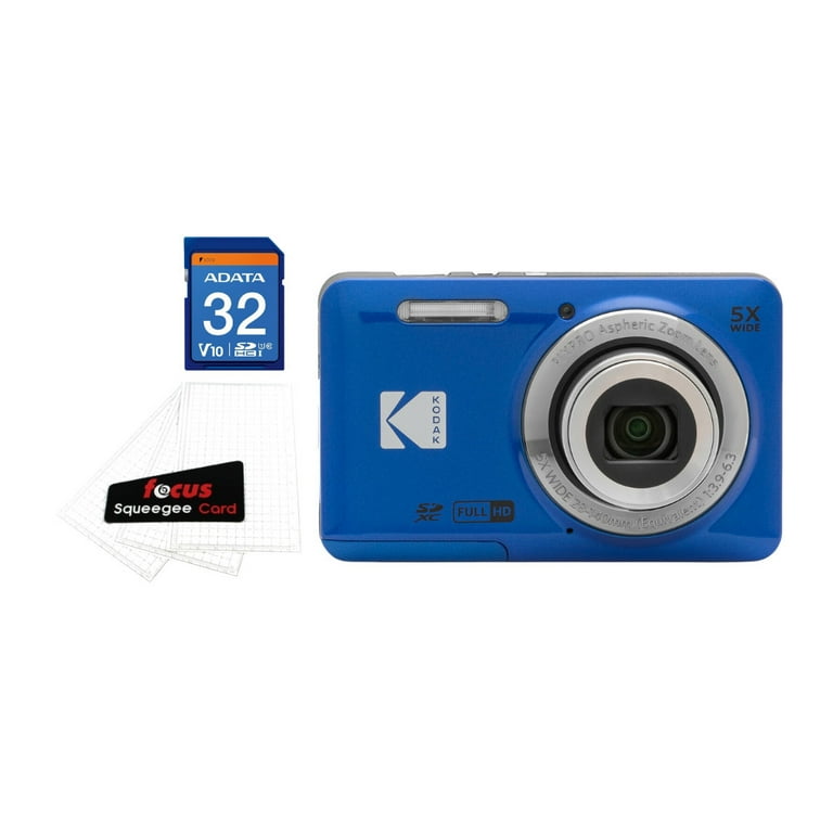 Kodak PIXPRO Friendly Zoom FZ55 Digital Camera (Blue) Bundle with