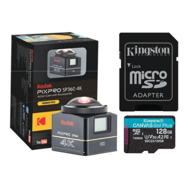Kodak PIXPRO SP360 4K VR Camera Premier Pack with 128GB