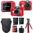 thumbnail image 1 of Kodak PIXPRO WPZ2 Digital Camera (Red) + Extra Battery +Tripod + Case -32GB Kit, 1 of 7