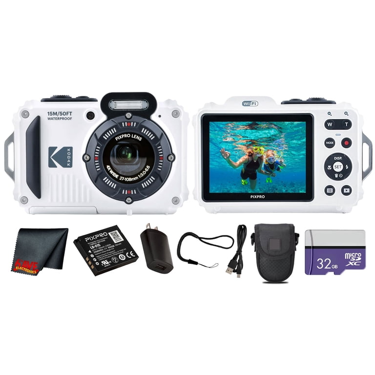 Kodak PIXPRO WPZ2 Waterproof Point & Shoot Digital Camera, White