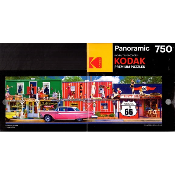 Kodak Panoramic 750-Piece Fun Historic Route 66 Adult Jigsaw Puzzle