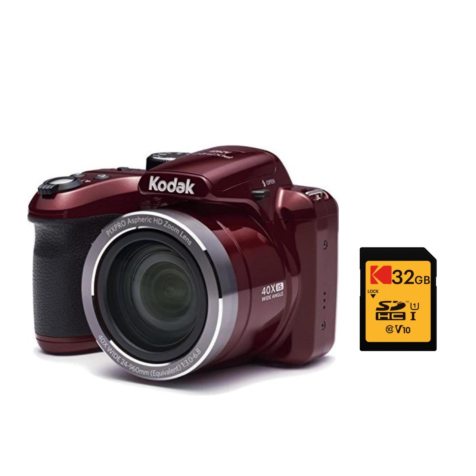 Kodak Pixpro AZ401 Astro Zoom Digital Camera (Red) with 32GB SDHC