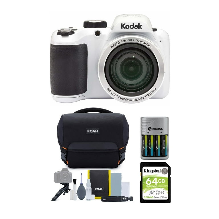 Kodak Pixpro AZ401 Astro Zoom 16MP Camera, 64GB SD Card Bundle