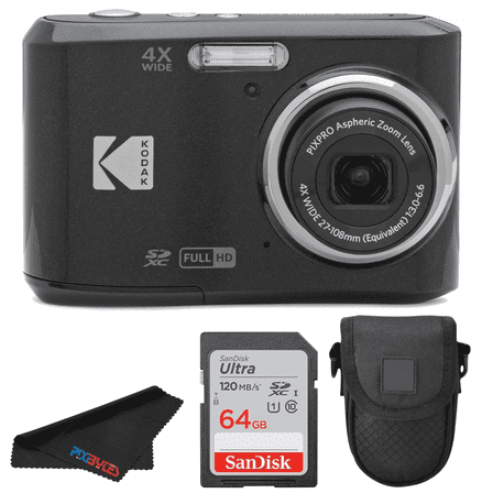 Kodak Pixpro FZ45 Camera (Black) + 64GB Kit