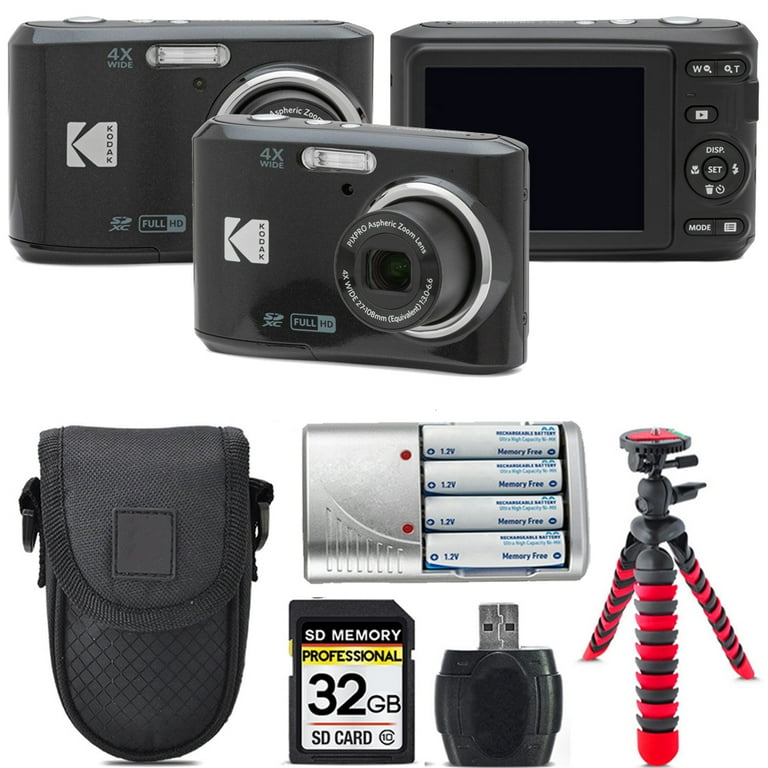 Kodak Pixpro FZ45 Camera (Black) + Extra Battery +Tripod + Case