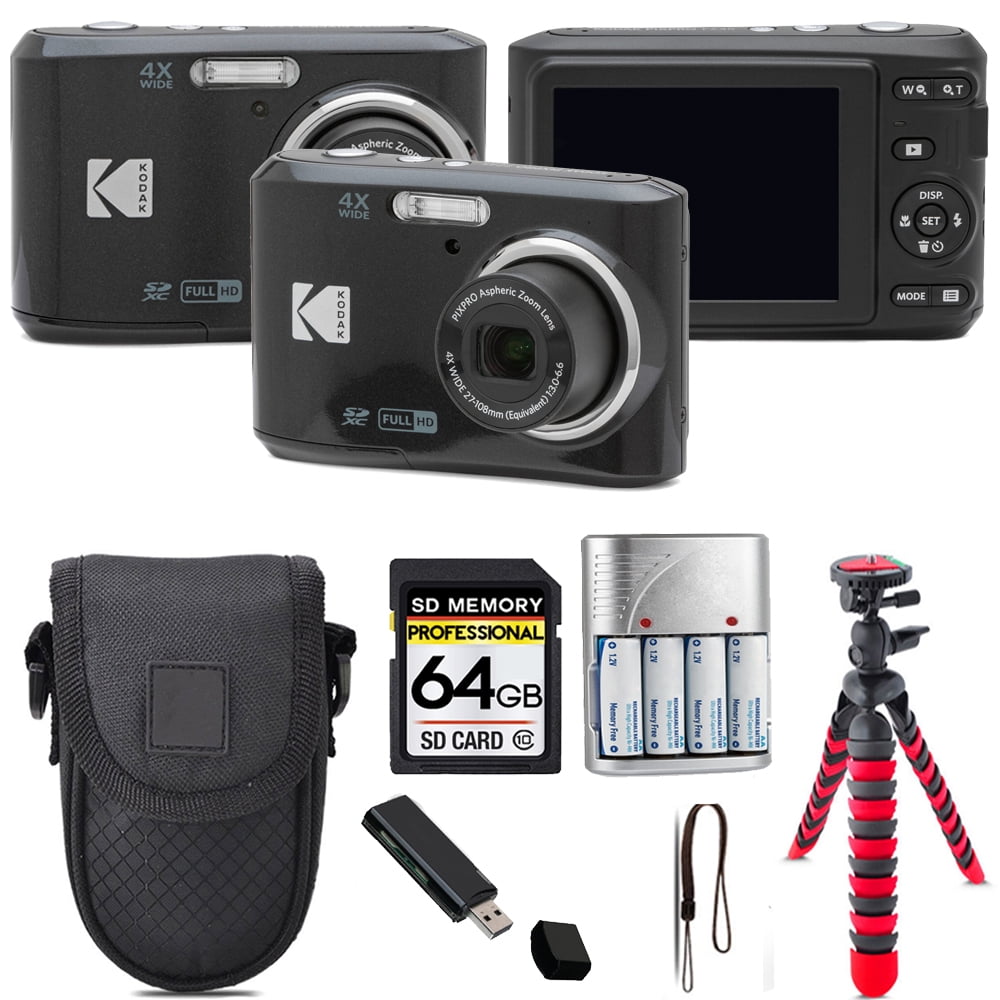 Kodak Pixpro FZ45 Digital Point & Shoot Camera, Black - 64GB Kit