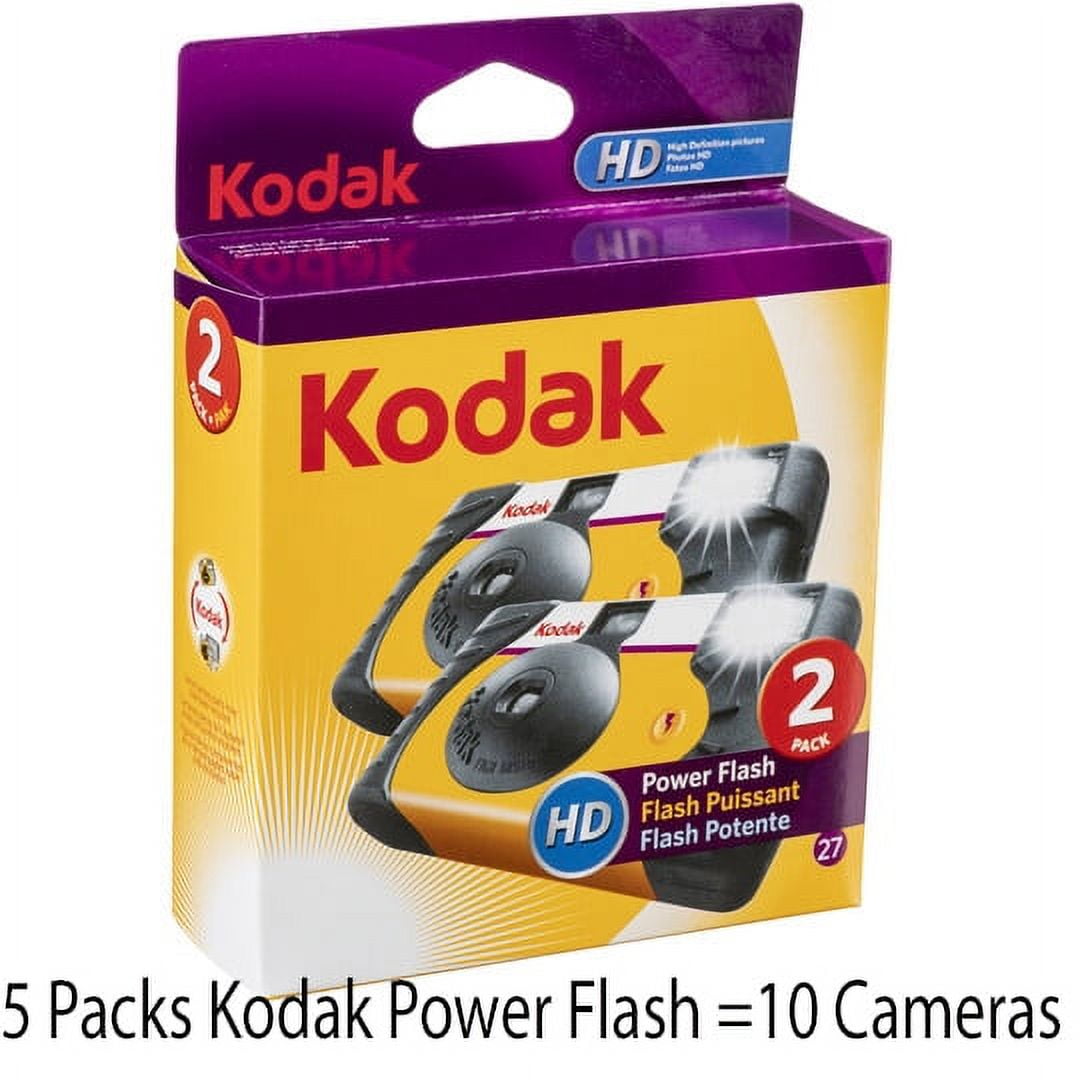 Kodak Power Flash HD Single Use 35mm Camera, 10 Cameras