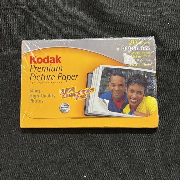 Kodak Premium Picture Photo Paper High Gloss 4X6 20 Sheets