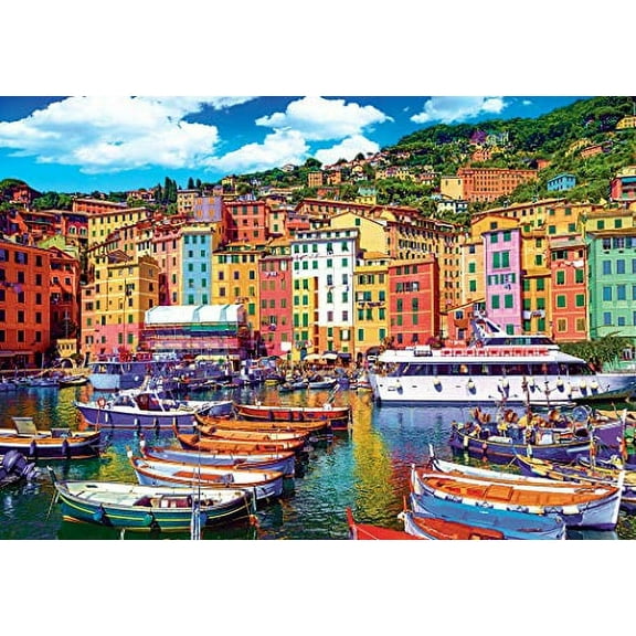 Kodak Premium Puzzles: Old Town Harbor of Camogli, Genoa, Italy 1500 Piece Jigsaw Puzzle