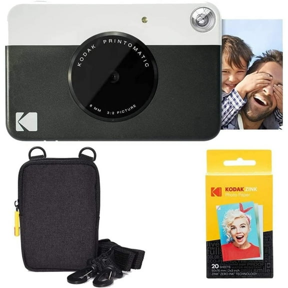 KODAK Printomatic Instant Print Camera Built-In Flash ZINK Technology 2x3 Color Prints