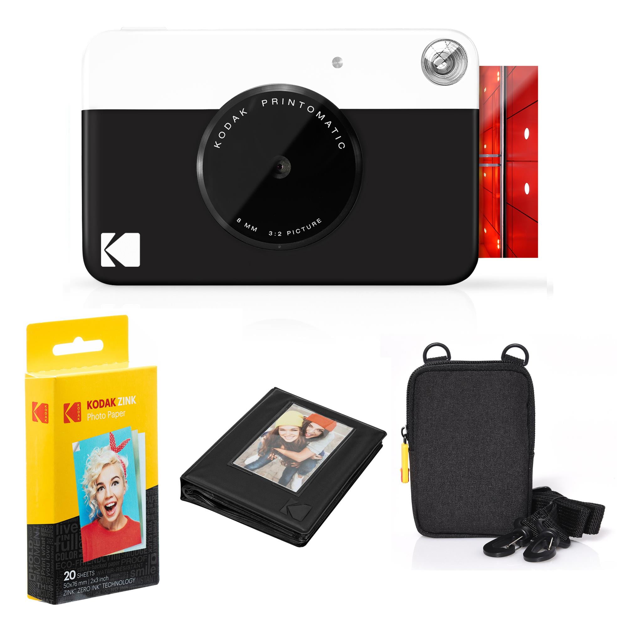 Kodak Printomatic Instant Camera (Pink) Bundle with Zink Paper, Case and  Album 