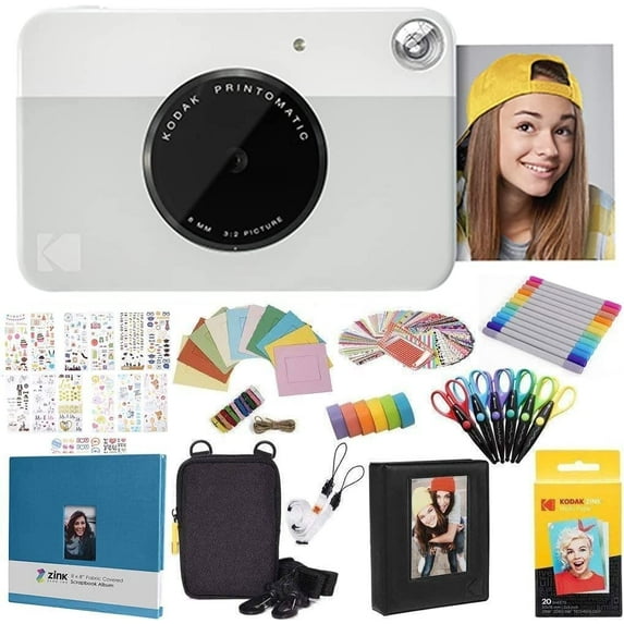 KODAK PRINTOMATIC Instant Print Camera, Point and Shoot Camera, Durable, Compact, Color