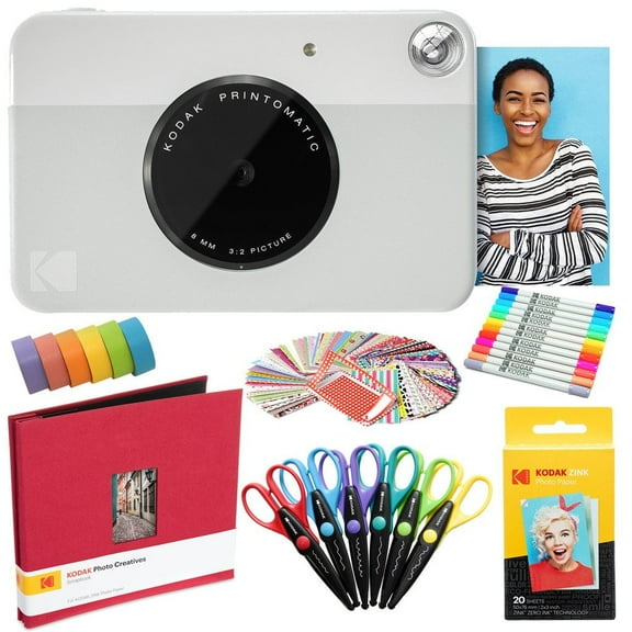 KODAK PRINTOMATIC Instant Print Camera, Point and Shoot Camera, Auto Exposure, Built-In Flash