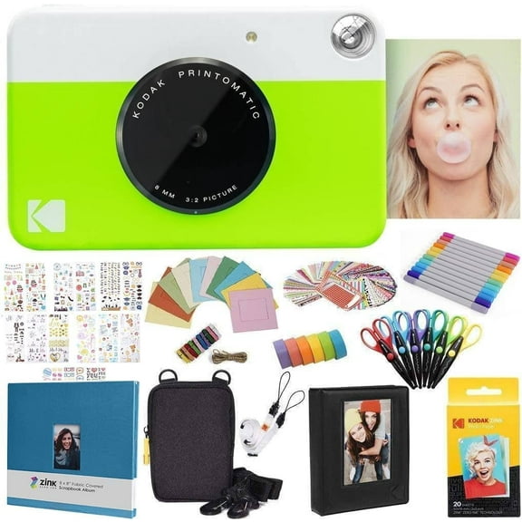 KODAK PRINTOMATIC Instant Print Camera, Point and Shoot Camera, Durable, Compact, Colored
