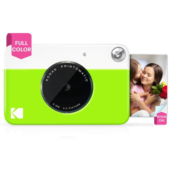 Kodak Printomatic Prints on Zink 2" x 3" Photo Paper Instant Camera, Green