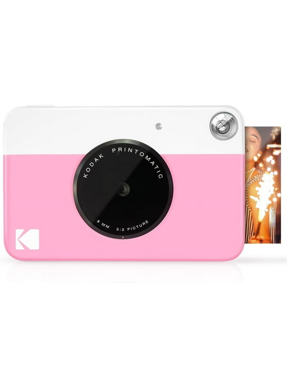 Kodak Printomatic Instant Print Camera - Prints on Zink 2" x 3" Photo Paper (Pink)