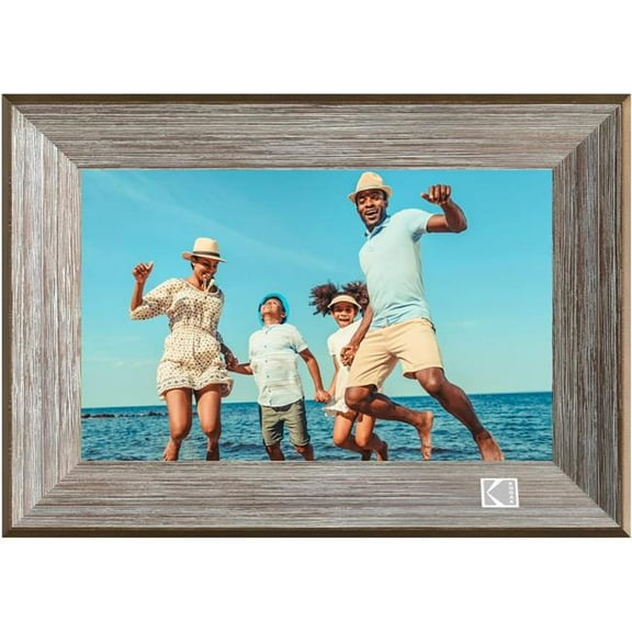 Kodak RCF-1013W 10 in. HD IPS Touch Screen 16GB Digital Photo Wood Frame, Grey