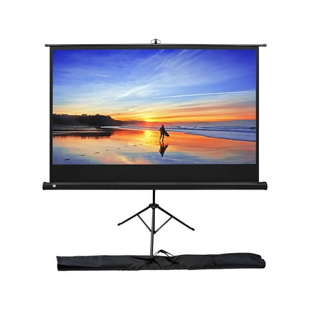 Kodak - 80 in. Portable Projector Screen, Adjustable Projection Screen with Tripod Stand & Carry Bag - White