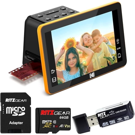 Kodak Slide N SCAN Film & Slide Scanner with 7" Screen, 64GB SD Card