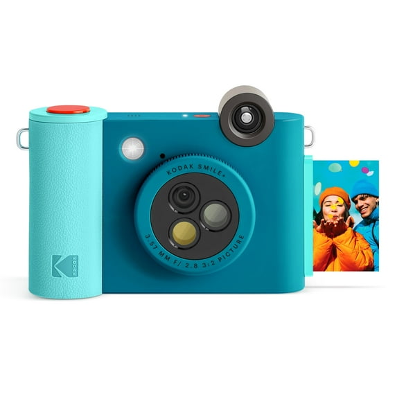 Kodak Smile+ Wireless 2x3 Digital Instant Print Camera with Effect Lenses & Zink Technology, Blue
