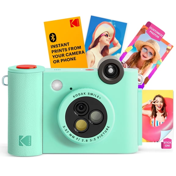 Kodak Smile+ Wireless 2x3 Digital Instant Print Camera with Effect Lenses & Zink Technology, Blue