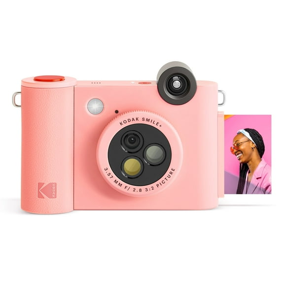 Kodak Smile+ Wireless 2x3 Digital Instant Print Camera with Effect Lenses & Zink Technology, Pink