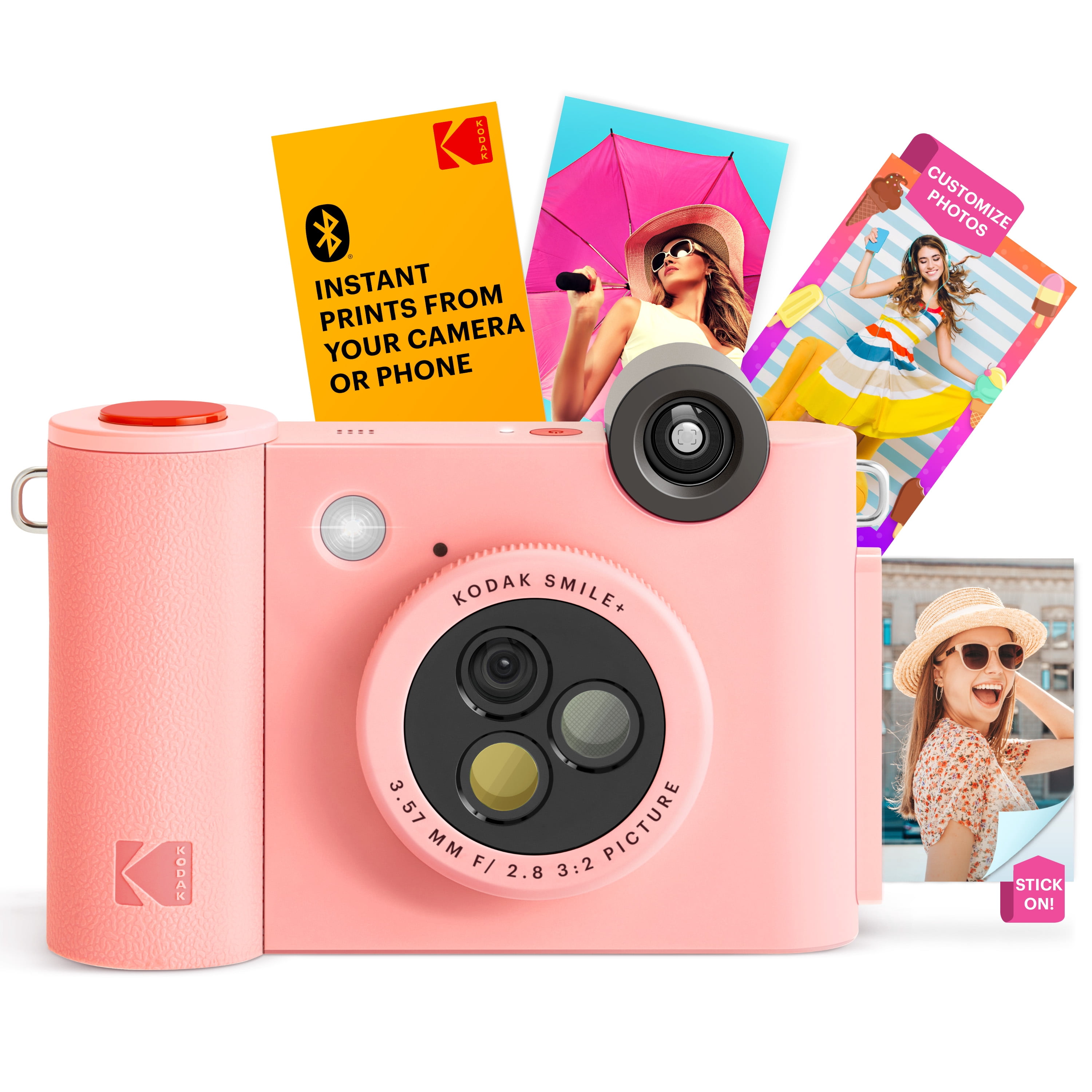 Kodak Smile+ Wireless 2x3 Digital Instant Print Camera with Effect Lenses & Zink Technology, Pink