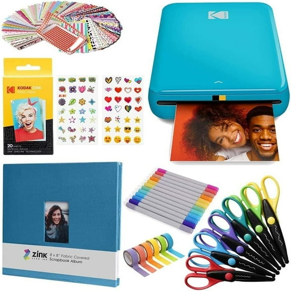KODAK Step Instant Photo Printer, ZINK Zero Ink, Bluetooth Wireless, 2x3 Inch Portable Color Printer