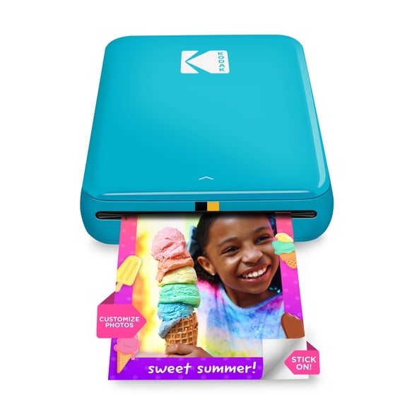 Kodak Step Mobile Instant Photo Printer 2x3" (Blue), Compatible with iOS, Android & Bluetooth