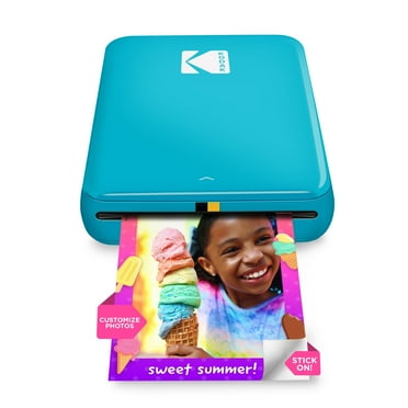 Kodak Step Mobile Instant Photo Printer 2x3 (Blue) Compatible with Ios & Android