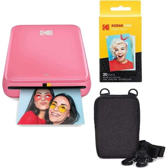 KODAK Step Instant Photo Printer with ZINK Technology, Bluetooth/NFC, Portable, Pink