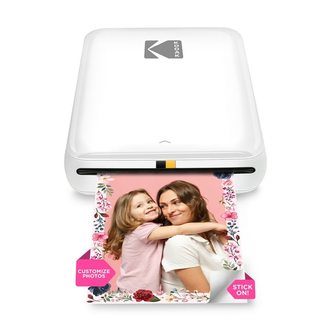 Kodak Step Mobile Instant Photo Printer 2x3 (White) Compatible W/ Ios & Android