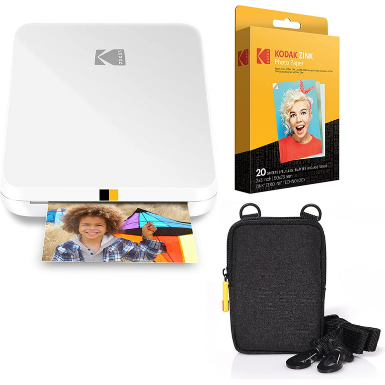 Kodak Step Slim Portable Instant Photo Printer Kit with Case & 2x3” Paper