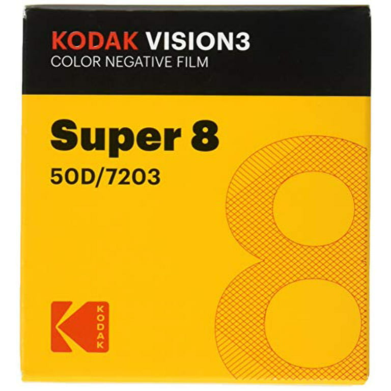 Kodak Super 8 Color Negative VISION3 50D 7203/50' Cartridge 