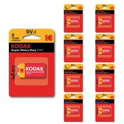 Kodak Super Heavy Duty 9V Batteries, 9 Volt Battery For Smoke Detectors, 8 Ct