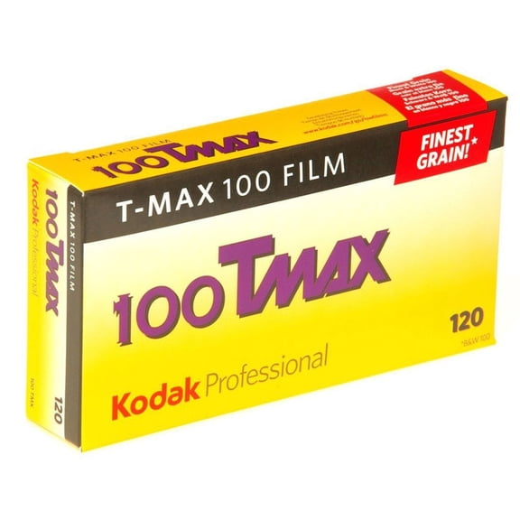Kodak T-Max 100, 100TMX, Black & White Negative Film ISO 100, 120 Size, Pack of 5
