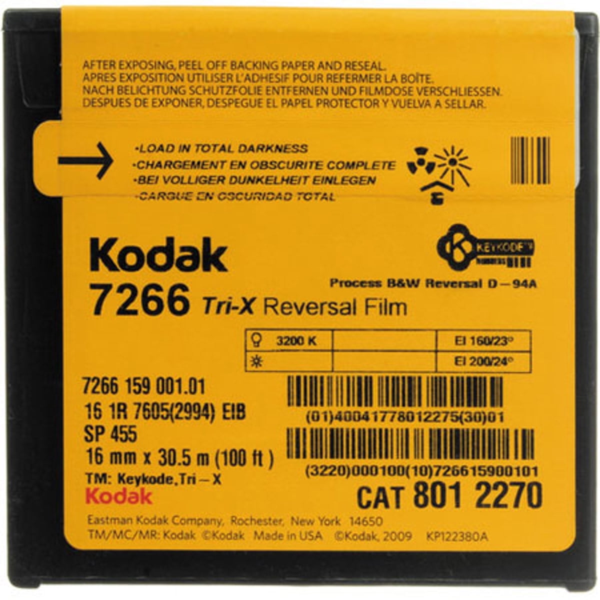 Kodak TXR455 Tri-X Black & White Reversal Movie Film, 16mm