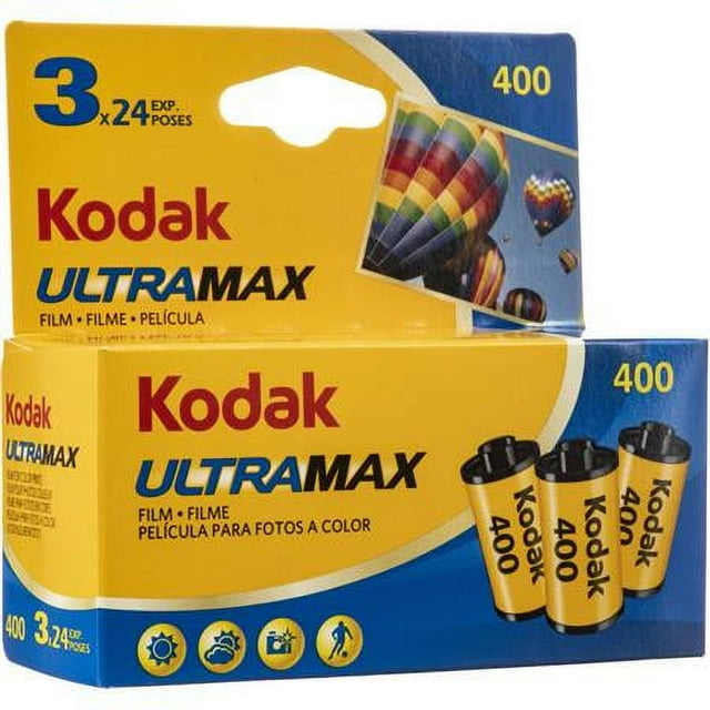 Kodak UltraMax 400 ISO 35mm 24 Exposures Film 3Pack