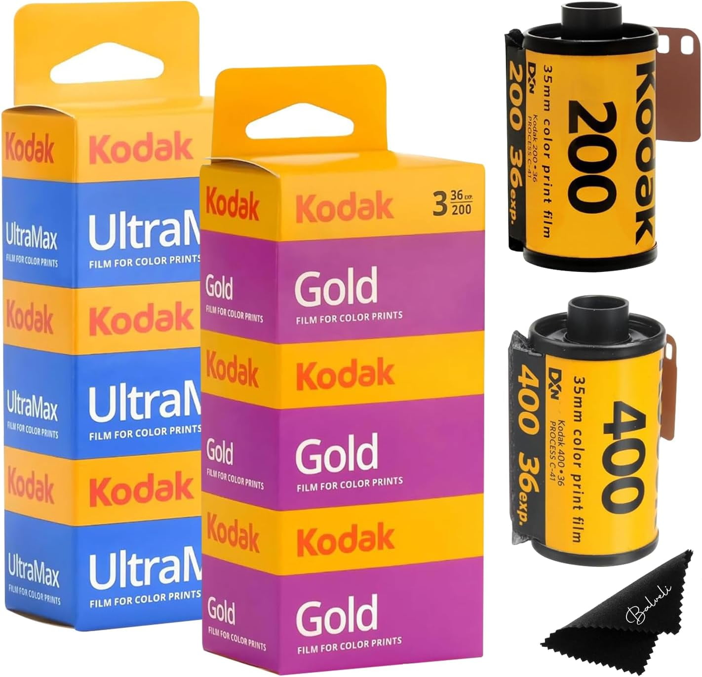 Kodak Ultramax 400 35mm Film 3 Pack & Kodak Gold 200 35mm Film 3