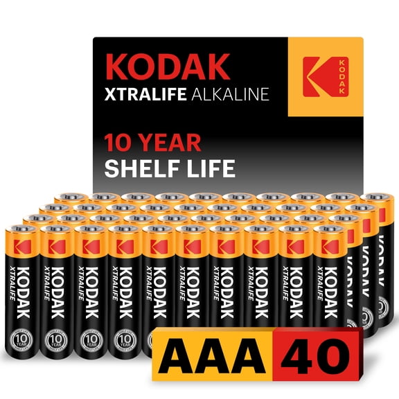 KODAK AAA Alkaline Batteries (40 Pack) Triple A Battery, LR03 1.5V