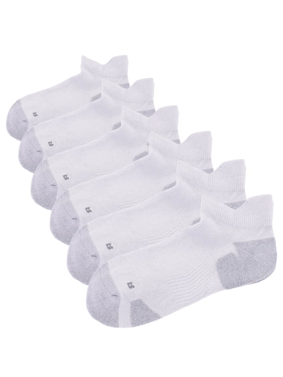 Kodal Copper Infused Low Cut Athletic Socks Moisture-wicking & Odor Free Cushioned Socks with Compression Arch Support White 6 Pairs